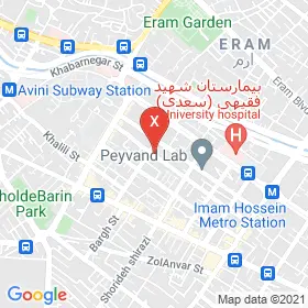 این نقشه، آدرس دکتر محمد رضا رادپی متخصص جراحی عمومی در شهر شیراز است. در اینجا آماده پذیرایی، ویزیت، معاینه و ارایه خدمات به شما بیماران گرامی هستند.