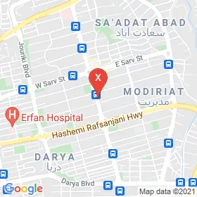 این نقشه، نشانی دکتر امین نجاتی متخصص روانشناسی در شهر تهران است. در اینجا آماده پذیرایی، ویزیت، معاینه و ارایه خدمات به شما بیماران گرامی هستند.